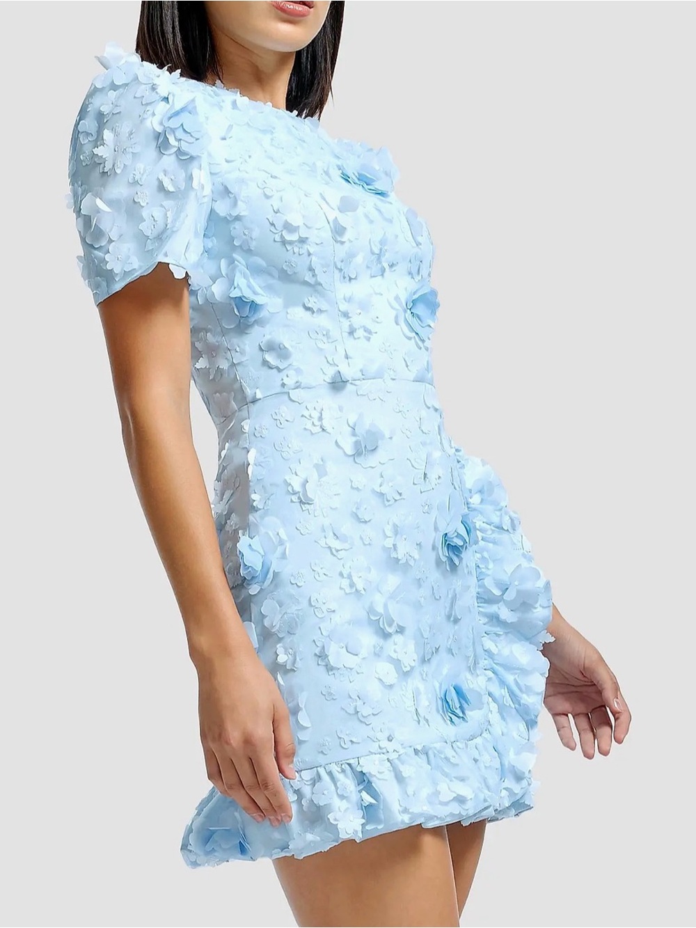 Dress the Population -Brittany Floral 3D AppliqueΜ Minidress - Size S